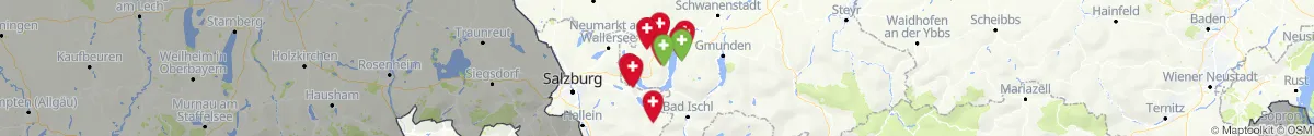 Kartenansicht für Apotheken-Notdienste in der Nähe von Tiefgraben (Vöcklabruck, Oberösterreich)